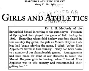 Girls and Athletics